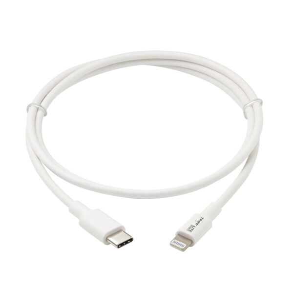 Tripp Lite series USB-C to Lightning Sync/Charge Cable (M/M), MFi Certified, White, 3 ft. (0.9 m)