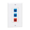 Tripp Lite series Single-Gang Faceplate, Decora Style - Vertical, White, TAA