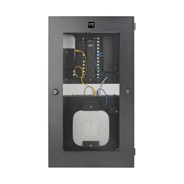 c268982cc26d1b638756dc5eaf6e5f90 Tripp Lite series SmartRack 5U Low-Profile Vertical-Mount Switch-Depth Wall-Mount Structured Wiring Enclosure, Adjustable Equipment Brackets