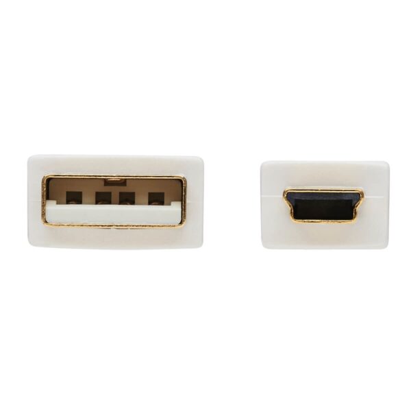 Tripp Lite series Safe-IT USB 2.0 A to USB Mini-B Antibacterial Cable (M/M), White, 6 ft. (1.83 m)