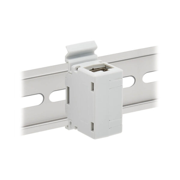 Tripp Lite series Cat6a Shielded In-Line DIN-Rail Mountable Snap-In Coupler (RJ45 F/F), TAA