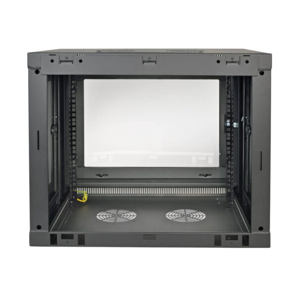 Tripp Lite series SmartRack 9U Low-Profile Switch-Depth Wall-Mount Mini Rack Enclosure, Clear Acrylic Window