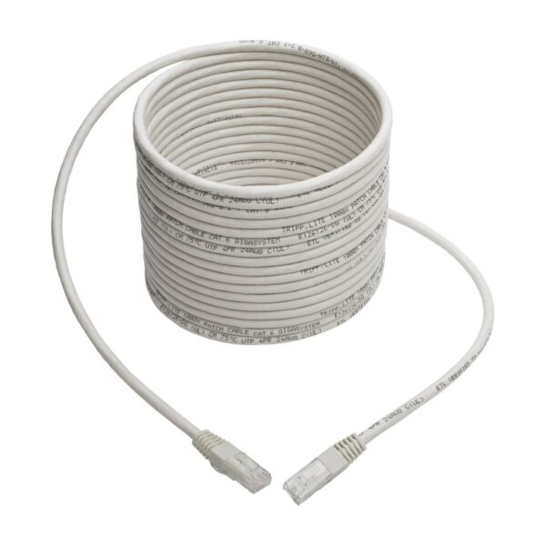c31c922f7e23c1aa87e55435ede776fe Tripp Lite series Cat6 Gigabit Molded (UTP) Ethernet Cable (RJ45 M/M), PoE, White, 25 ft. (7.62 m)