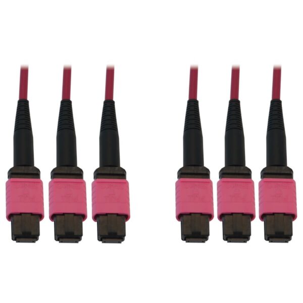 c364e2acf9a813026681b64a5c797102-1 Tripp Lite series 40/100G Multimode 50/125 OM4 Fiber Optic Cable (3x8F MTP/MPO-PC F/F), LSZH, Magenta, 38 m (124.7 ft.)
