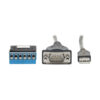 Tripp Lite series USB to RS485/RS422 FTDI Serial Adapter Cable with COM Retention (USB-A to DB9 M/M), 30-in. (76.2 cm)