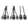 Tripp Lite series Dual DisplayPort KVM Cable Kit - DP, USB, 3.5 mm Audio (3xM/3xM) + DP (M/M), 4K, 4:4:4, 10 ft. (3.05 m), Black