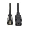 Tripp Lite series Desktop Computer AC Power Cable, NEMA 5-15P to C13 - 13A, 125V, 16 AWG, 2 ft. (0.61 m), Black
