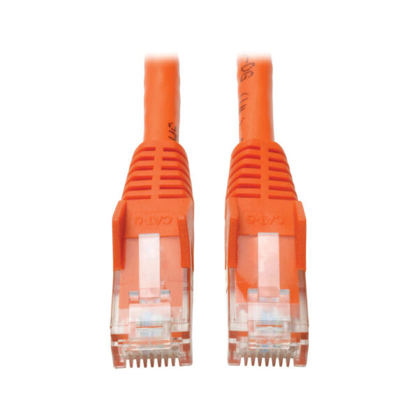 Tripp Lite series Cat6 Gigabit Snagless Molded (UTP) Ethernet Cable (RJ45 M/M), PoE, Orange, 50 ft. (15.24 m)