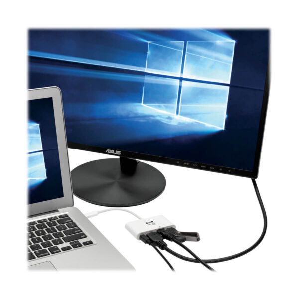 c39221302df264bd7c39764fcdb63f4d Tripp Lite series USB-C Multiport Adapter - HDMI, USB 3.x (5Gbps) Hub Port, Gigabit Ethernet, 60W PD Charging, HDCP, White