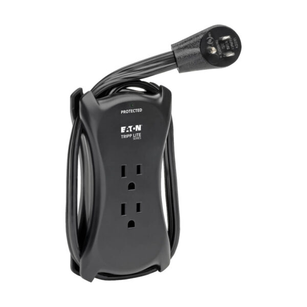 c3c983f4c520ca2f52f2dc2e56c0efb2 Tripp Lite series Protect It! 3-Outlet Travel-Size Surge Protector - 5-15R Outlets, 2 USB Ports, 5-15P Input, 1050 Joules, Black
