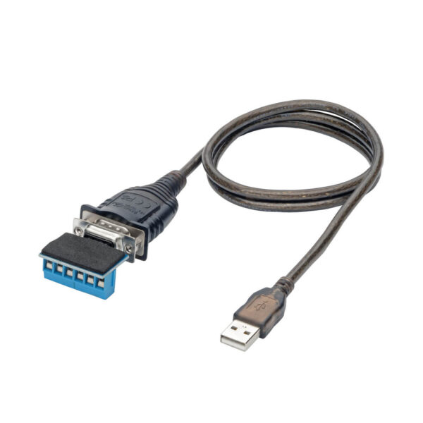 Tripp Lite series USB to RS485/RS422 FTDI Serial Adapter Cable with COM Retention (USB-A to DB9 M/M), 30-in. (76.2 cm)