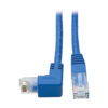 c3db452f81466256d60abd7bc3a06064 Tripp Lite series Down-Angle Cat6 Gigabit Molded UTP Ethernet Cable (RJ45 Right-Angle Down M to RJ45 M), Blue, 1 ft. (0.31 m)