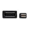 Tripp Lite series Keyspan Mini DisplayPort to DisplayPort Adapter, 4K 60 Hz, Black (M/F), 6-in. (15.24 cm)