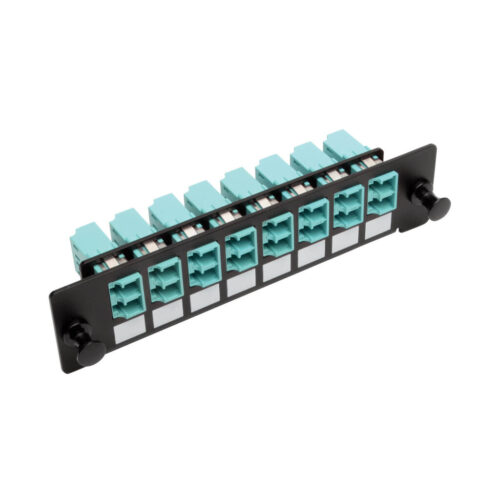 Tripp Lite series High-Density Fiber Adapter Panel (MMF/SMF), 8 LC Duplex Connectors, Black
