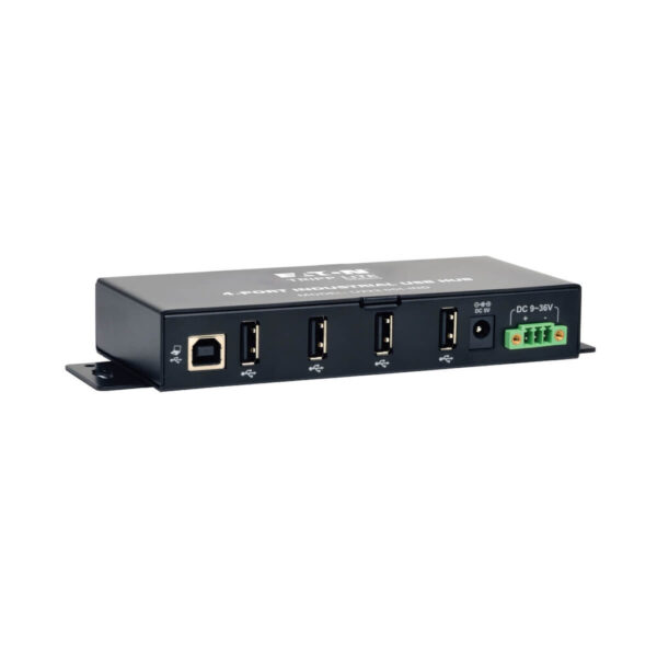 Tripp Lite series 4-Port Industrial-Grade USB 2.0 Hub - 15 kV ESD Immunity, Metal Housing, Mountable