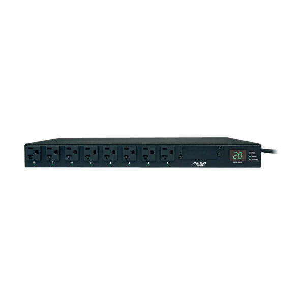 Tripp Lite series 1.9kW Single-Phase Local Metered Automatic Transfer Switch PDU, 2 120V L5-20P / 5-20P Inputs, 16 5-15/20R Outputs, 1U, TAA