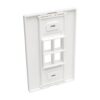 Tripp Lite series 4-Port Keystone Single-Gang Faceplate, White, TAA