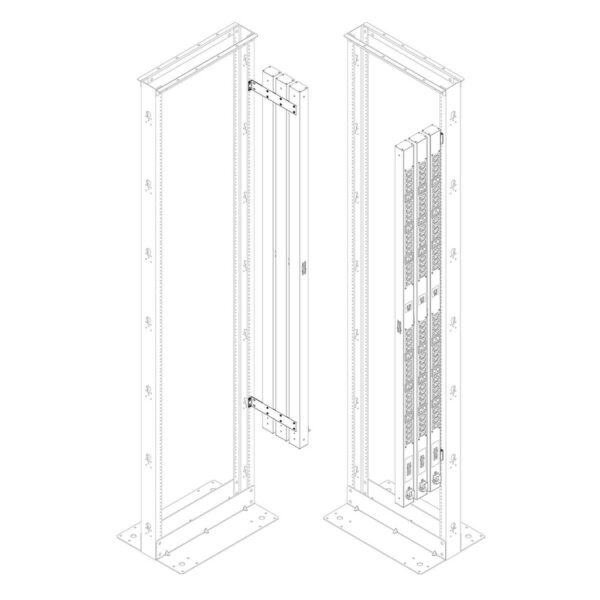Tripp Lite series Vertical PDU Mounting Bracket Accessory Kit for 2-Post and 4-Post Open Frame Racks