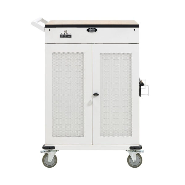Tripp Lite Safe-IT 36-Device UV Charging Cart for Laptops and Chromebooks, 120V, 5-15P, 10 ft. Cord, Antimicrobial, White - CSC36VACUVC