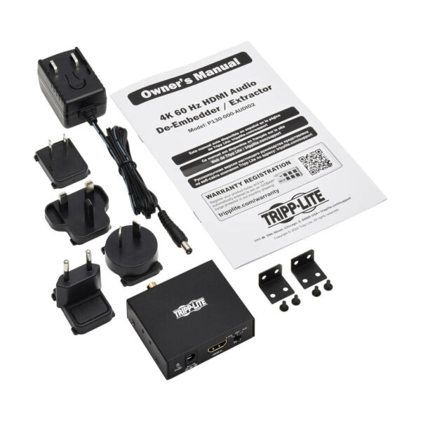 c4fe3bfb3f16b891c7f4e0a785b36c3e Tripp Lite series 4K HDMI Audio De-Embedder/Extractor with TOSLINK, RCA and 3.5 mm Stereo Output, 5.1 Channel, HDCP 2.2, 4K 60 Hz