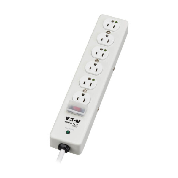 Tripp Lite series Hospital-Grade Surge Protector with 6 Hospital-Grade Outlets, 10 ft. (3.05 m) Cord, 1050 Joules, UL 1363, Not for Patient-Care Rooms