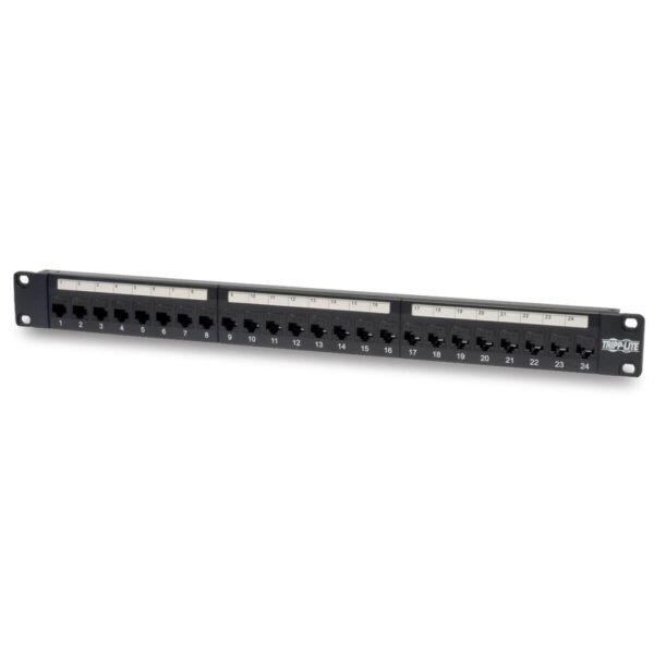 c510c4b698136f3b025259ef86720c1c Tripp Lite series 24-Port 1U Rack-Mount Cat6/Cat5 Feedthrough Patch Panel, RJ45 Ethernet, TAA