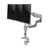 Tripp Lite series Triple-Display Gas-Spring Flex-Arm Desktop Clamp and Grommet for 17” to 30” Flat-Screen Displays - USB and Audio Ports, Aluminum