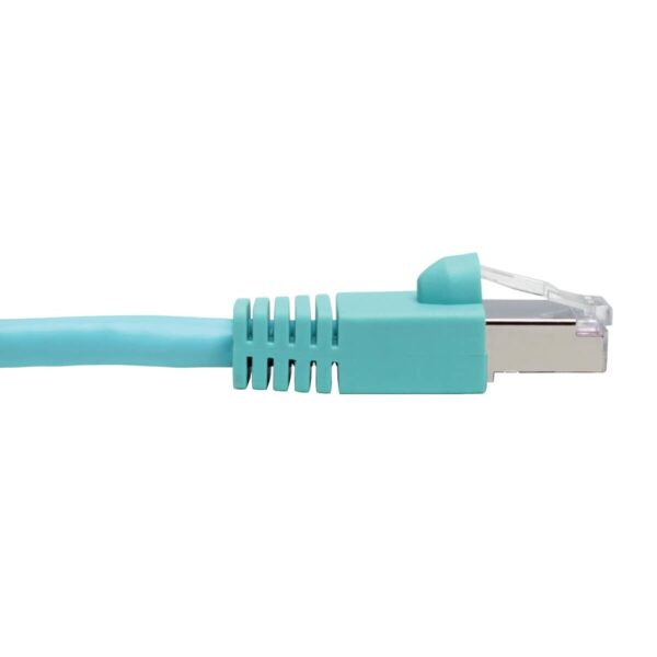 Tripp Lite series Cat6a 10G Snagless Shielded STP Ethernet Cable (RJ45 M/M), PoE, Aqua, 14 ft. (4.27 m)