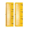 c58afc6924e43c2222b4fb7285d1adef Tripp Lite series High-Capacity Vertical Cable Manager - Deep Double Finger Duct with Cover, Single Sided, 6 in. Wide, Yellow, 7 ft. (2.2 m)