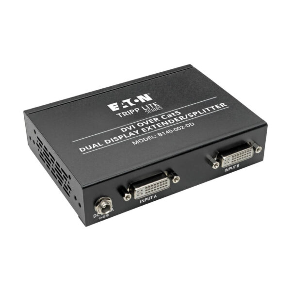 Tripp Lite series 2-Port DVI over Cat5/6 Splitter/Extender, Box-Style Transmitter for Video, Dual-Display DVI-D, 200 ft. (60 m), TAA