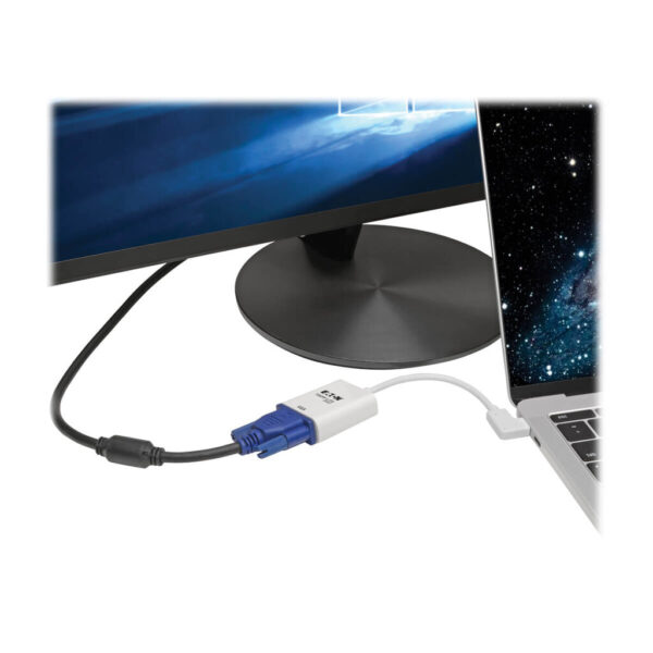 c5d741b4b8bfe688ea503302d73d98fd Tripp Lite series USB-C to VGA Adapter with Alternate Mode - DP 1.2, Right-Angle USB-C