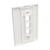 c602a301cd619ebe03049f03a65d1882 Tripp Lite series 3-Port Keystone Single-Gang Faceplate, White, TAA
