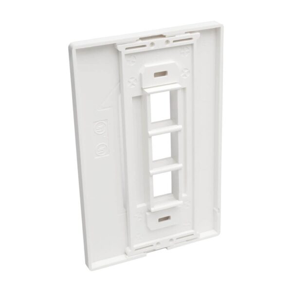 c602a301cd619ebe03049f03a65d1882 Tripp Lite series 3-Port Keystone Single-Gang Faceplate, White, TAA