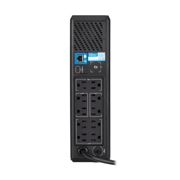 Tripp Lite 1500VA 1050W 120V Line-Interactive Pure Sine Wave Cloud-Connected UPS - 10 NEMA 5-15R Outlets, LCD, 5-15P Plug, Tower - SMART1500PSRTNC