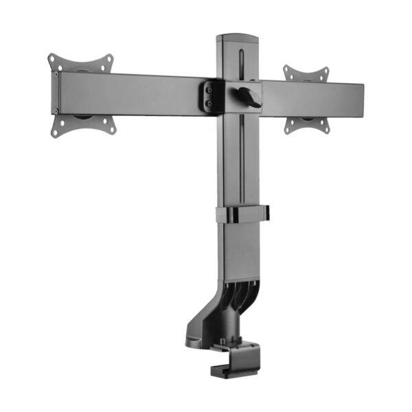 Tripp Lite series Dual-Display Monitor Arm with Desk Clamp and Grommet - Height Adjustable, 17” to 27” Monitors