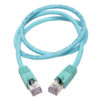 c61d077da227dd8a1cb1fdf1721bbd74 Tripp Lite series Cat6a 10G Snagless Shielded STP Ethernet Cable (RJ45 M/M), PoE, Aqua, 2 ft. (0.61 m)