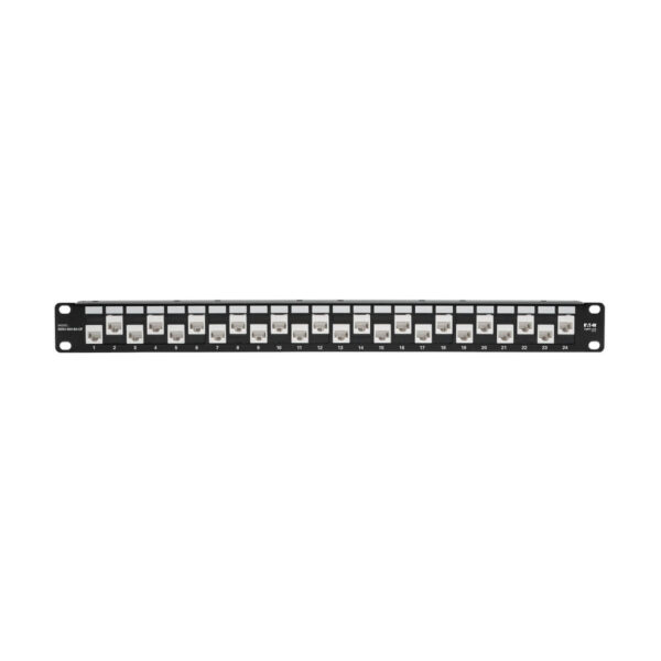 c674175dc0bbcf912657349abfbe7eb8 Tripp Lite series 24-Port 1U Rack-Mount Cat6a Offset Feed-Through Patch Panel with Cable Management Bar, RJ45 Ethernet, TAA