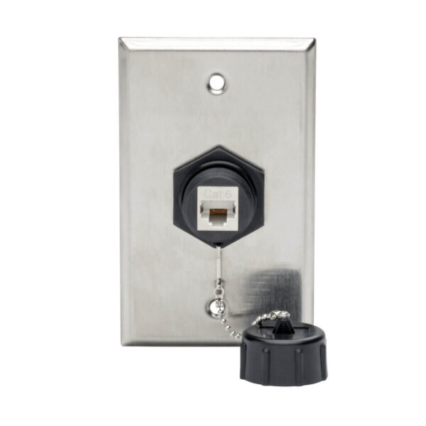 Tripp Lite series Keystone Jack Cat6/Cat5e, RJ45, Shielded, Dust Cap, Industrial - 110 Punch Down, IP68, TAA