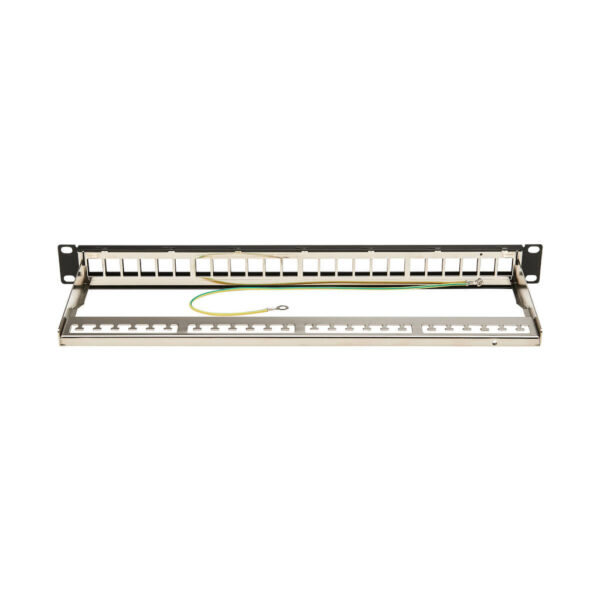 Tripp Lite series 24-Port 1U Rack-Mount Shielded Blank Keystone/Multimedia Patch Panel, RJ45 Ethernet, USB, HDMI, Cat5e/6