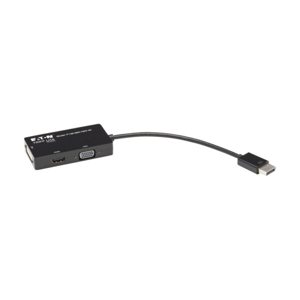 c72149f4b359bc0b170c0b6e59c592e7 Tripp Lite series DisplayPort to VGA/DVI/HDMI All-in-One Converter Adapter, DP ver 1.2, 4K 30 Hz HDMI