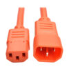 c72948311160cdde4a1291a3f90dcfb8-1 Tripp Lite series Heavy-Duty PDU Power Cord, C13 to C14 - 15A, 250V, 14 AWG, 3 ft. (0.91 m), Orange