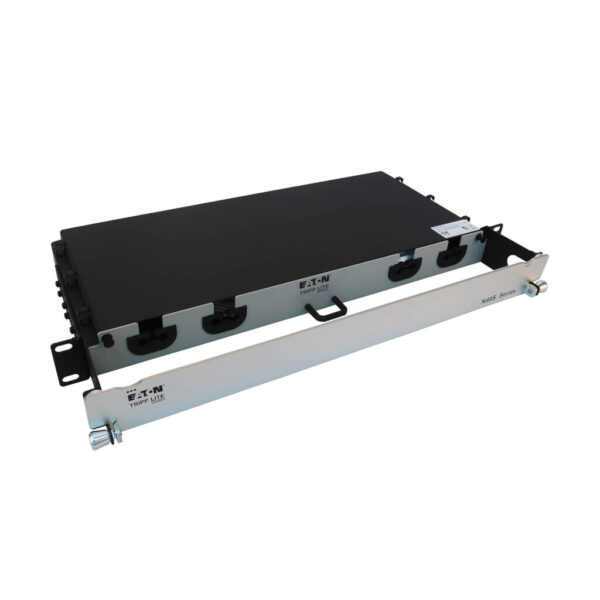 Tripp Lite series Preloaded Fiber Panel, 1U - 4x (12F MTP/MPO-APC to 4x LC Duplex F/M) 8F Trunk Cables, OS2 Singlemode, 10 m (32.8 ft.)