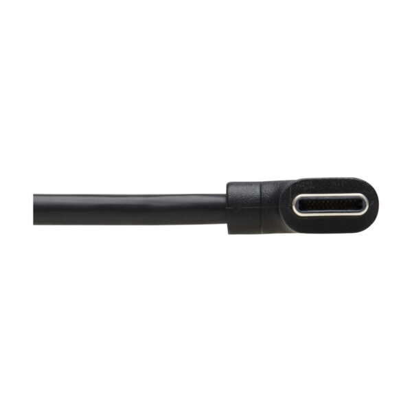 c7d5941aa42a560d22684c6ff3356dcd-1 Tripp Lite series USB-C Cable (M/M) - USB 2.0, Right-Angle Plug, Black, 2 m (6.6 ft.)