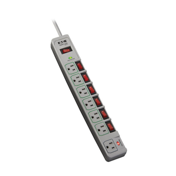 Tripp Lite series Eco-Surge 7-Outlet Surge Protector, 6 ft. (1.83 m) Cord, 1080 Joules, Individually-Controlled