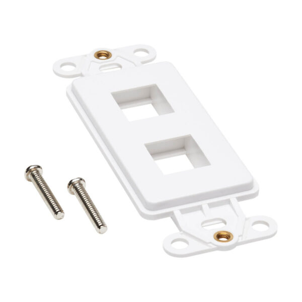 c8799f52b7ae59aa4af4abab9d42956e Tripp Lite series Center Plate Insert, Decora Style - Vertical, 2 Ports, TAA