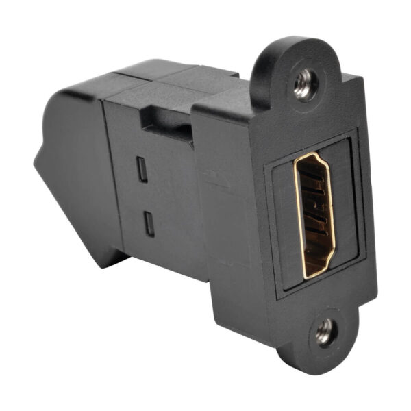 Tripp Lite series HDMI All-in-One Keystone/Panel Mount Angled Coupler (F/F), Black