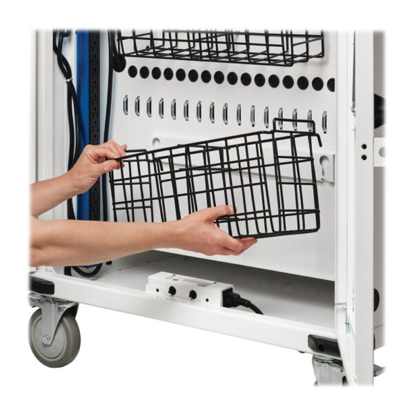 Tripp Lite Safe-IT 36-Device UV Charging Cart for Laptops and Chromebooks, 120V, 5-15P, 10 ft. Cord, Antimicrobial, White - CSC36VACUVC