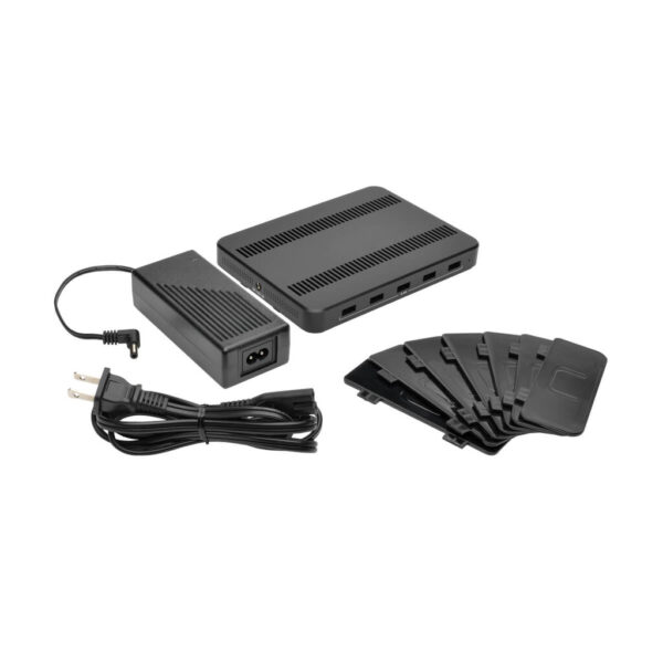 Tripp Lite series 5-Port USB Charging Station with Built-In Device Storage, 12V 4A (48W) USB Charger Output