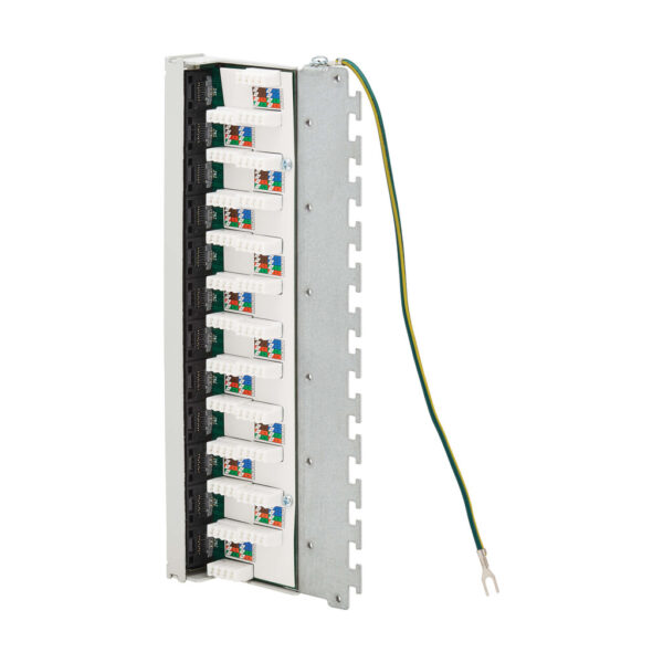 c8ea9bac3778d08fe4e14578084909a3 Tripp Lite series Cat6a STP Patch Panel, 12 Ports, DIN Rail or Wall Mount, TAA