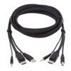 c8f505082c58b223dda46565535f3f27 Tripp Lite series DisplayPort KVM Cable Kit, 3 in 1 - 4K DisplayPort, USB, 3.5 mm Audio (3xM/3xM), 4:4:4, 10 ft. (3.05 m), Black